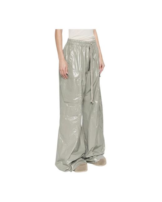 Rick Owens Gray Wide Trousers