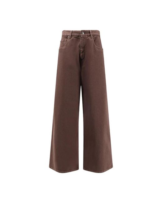 Brunello Cucinelli Brown Wide Jeans