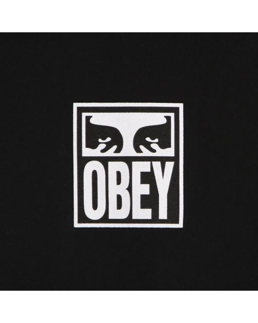 Obey Iconic eyes tee schwarz streetwear in Black für Herren