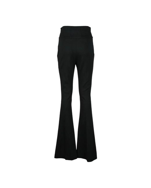 Wide Trousers SIMONA CORSELLINI de color Black
