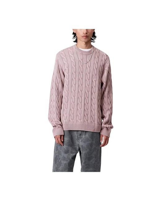 Carhartt Fog Carter Sweater in het Red voor heren