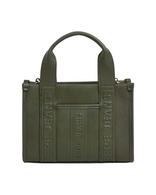 Pepe Jeans Green Shopping Bags