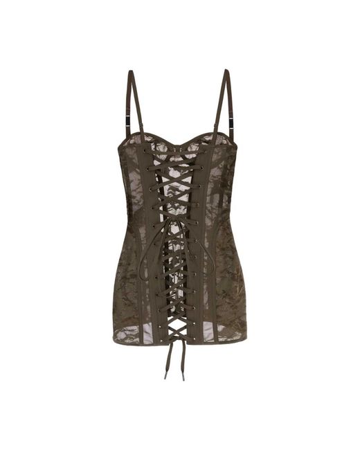 DIESEL Brown Sleeveless Tops