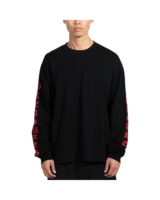 Long Sleeve Tops di Pleasures in Black da Uomo