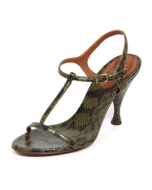L'Autre Chose Brown Grüner Ledersandalen Osl 130.90Cp29926069