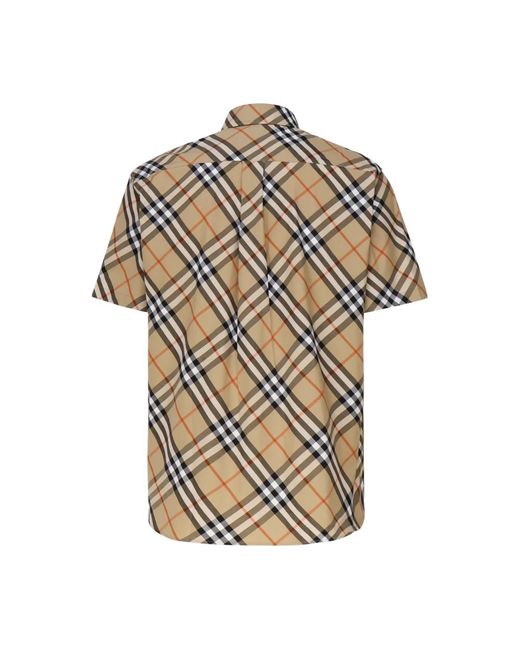 Short Sleeve Shirts Burberry pour homme en coloris Natural