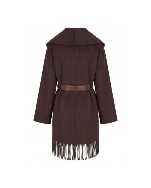 Belted Coats ViCOLO de color Brown