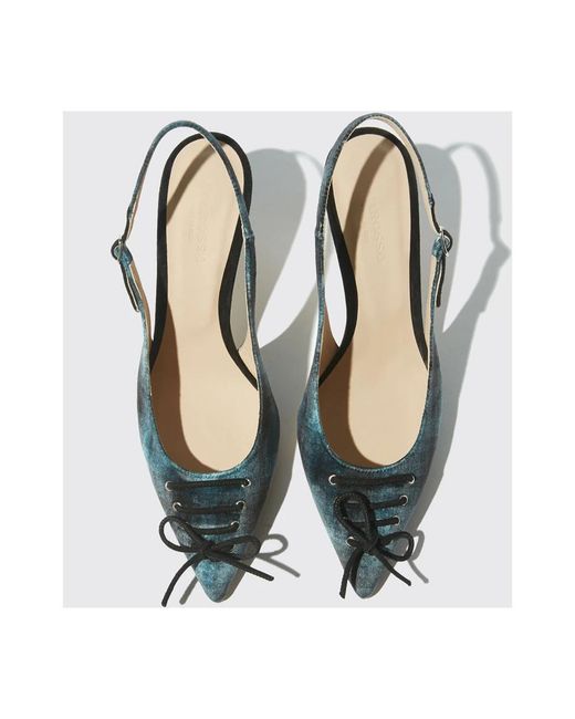 Scarosso Green Heeled Mules