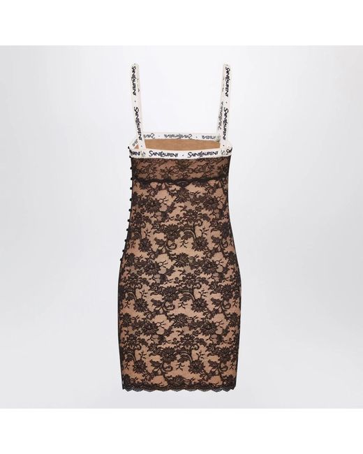 Saint Laurent Brown Short Dresses