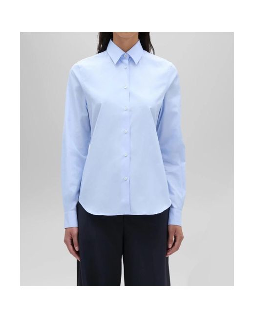 Aspesi Camisa Recta Popelin in het Blue