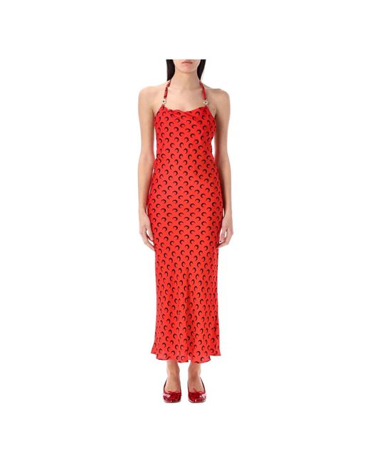 MARINE SERRE Maxi Dresses in het Red