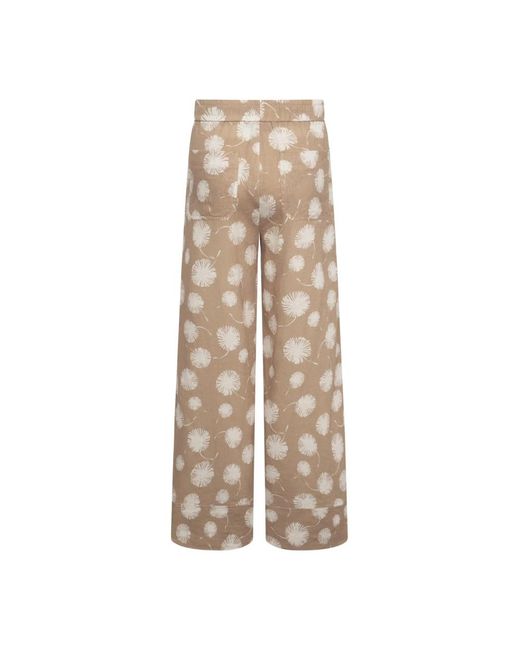 Seductive Wide Trousers in het Natural