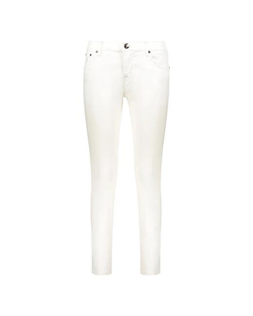 Moorer White Skinny Fit Jeans