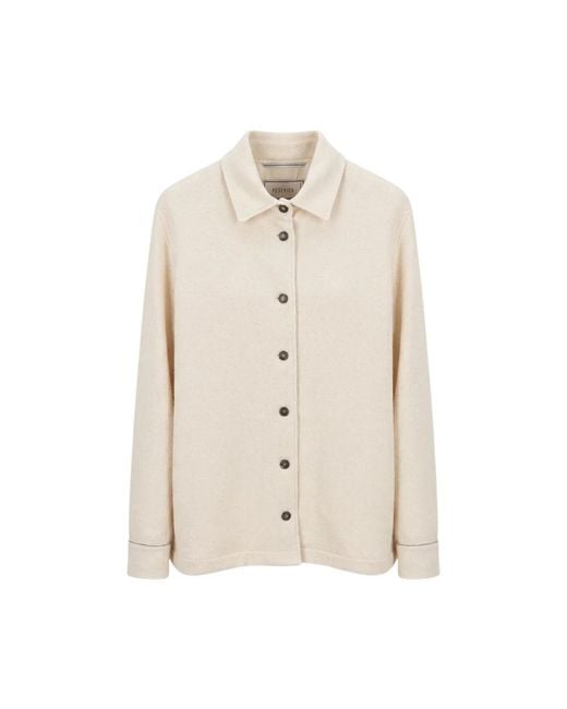 Peserico Jassen ,Giaccone Light Jacket in het Natural