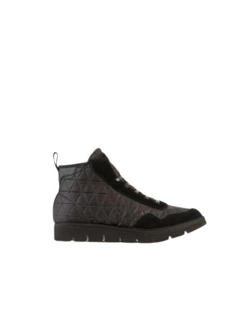 Pànchic Schoenen ,Zwart ,Nylon Lace-Up Boots in het Black