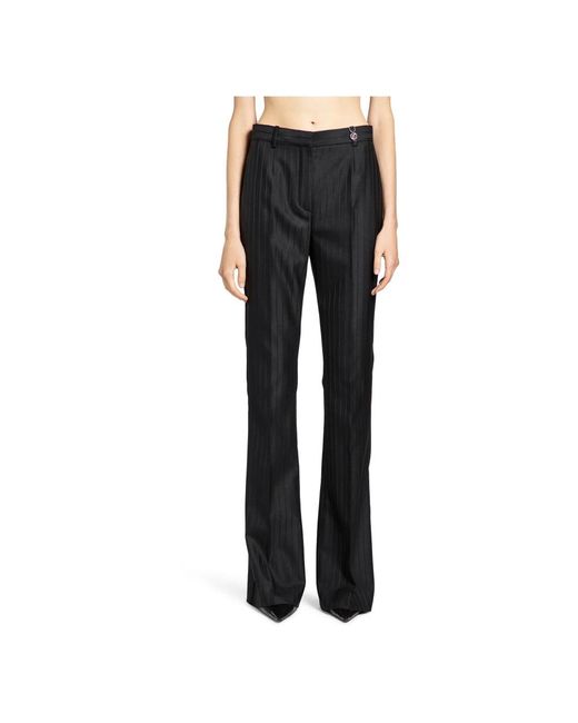 Versace Black Wide Trousers