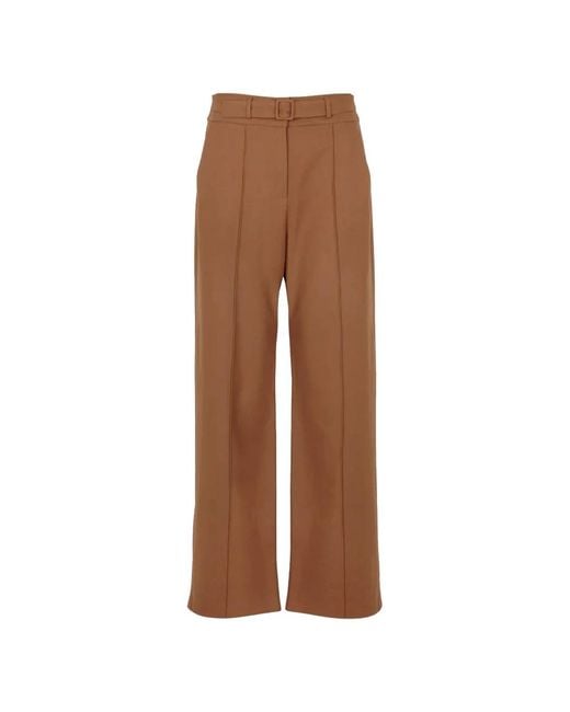 Suncoo Brown Wide Trousers