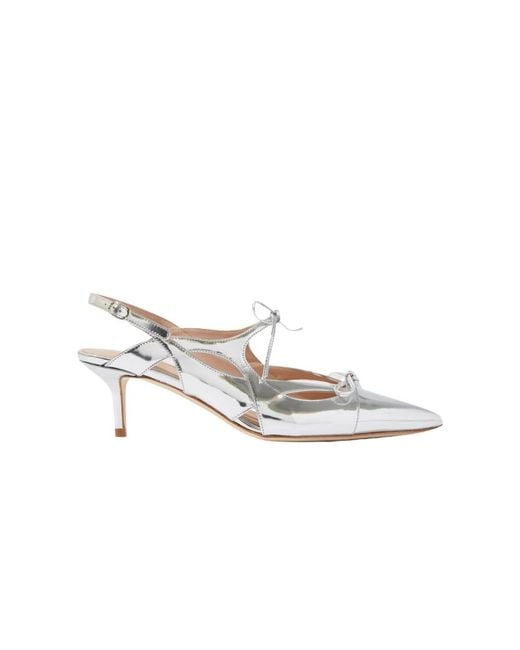 Scarosso White Heeled Mules