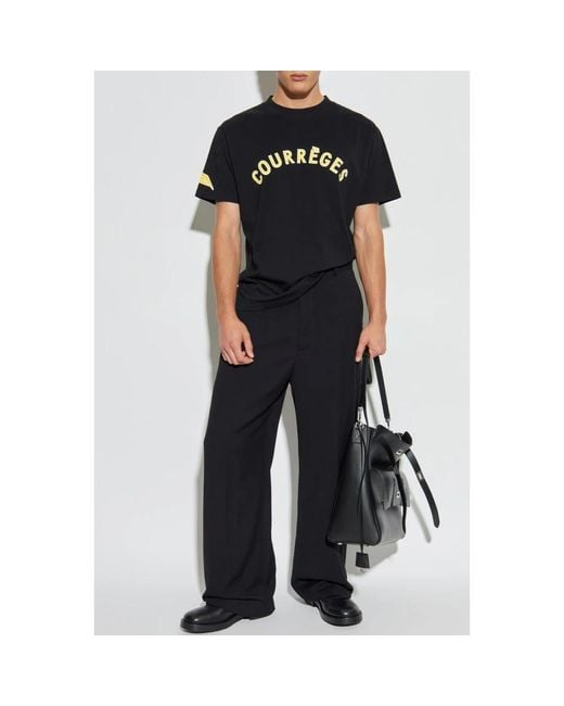 T-Shirts Courreges de hombre de color Black