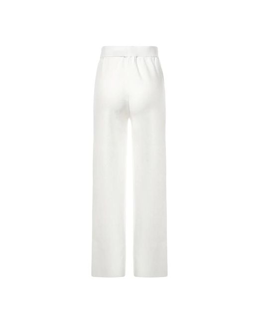 Max Mara White Straight Trousers