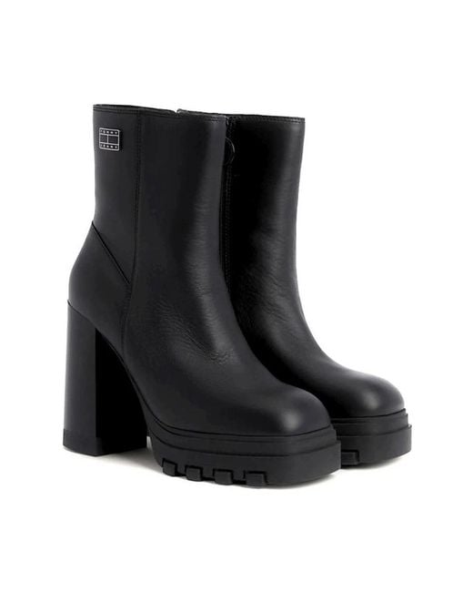 Tommy Hilfiger Black Heeled Boots