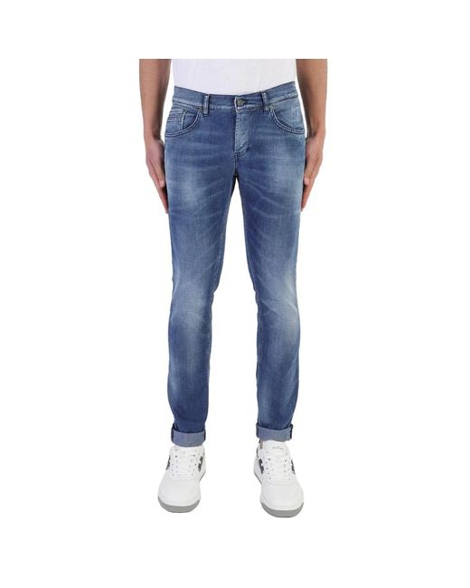 Dondup Skinny fit low waist hellblaue jeans in Blue für Herren