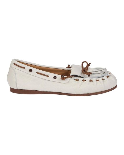 P.A.R.O.S.H. White Loafers