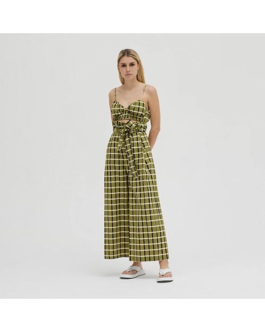 Erika Cavallini Semi Couture Green Sleeveless Tops