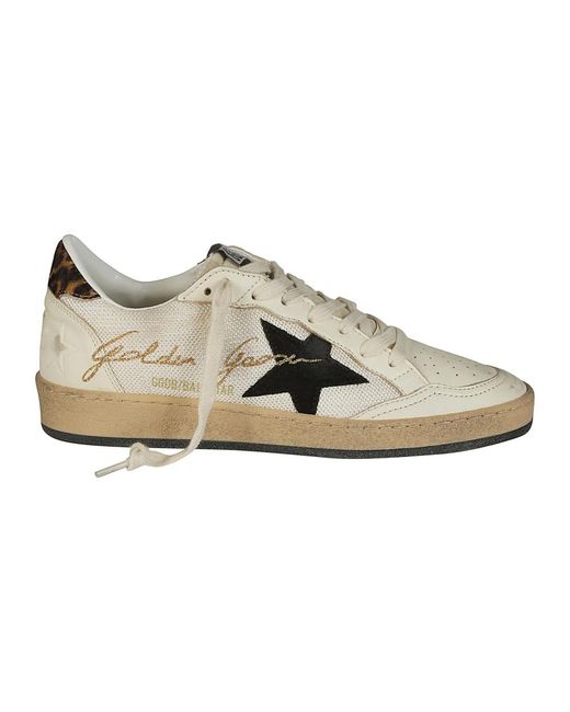 Leopard heel ballstar net sneakers Golden Goose Deluxe Brand de color Gray