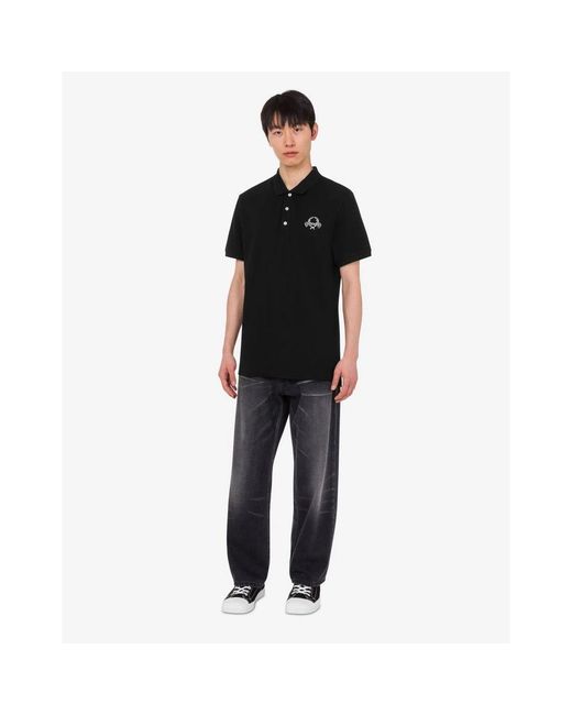 Moschino Laurel Crown Polo in het Black voor heren