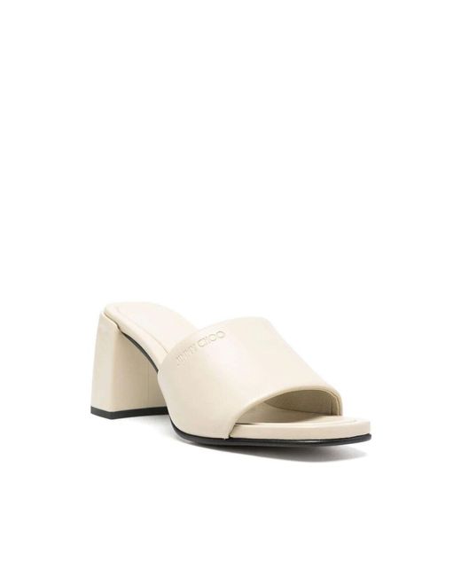 Heeled Mules Jimmy Choo de color White