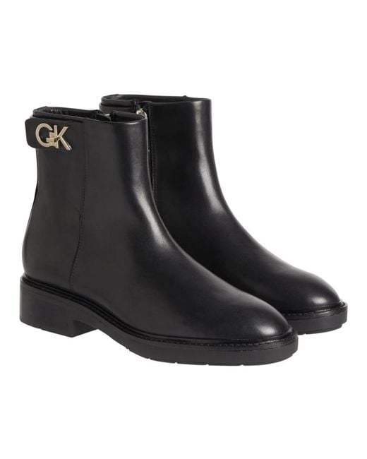 Calvin Klein Black Ankle Boots