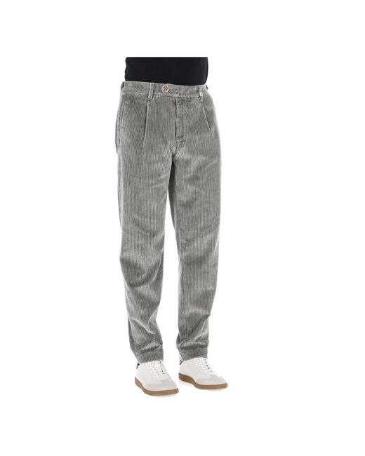 Myths Gray Slim-Fit Trousers for men