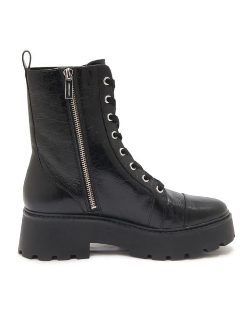 Michael Kors Black Lace-Up Boots