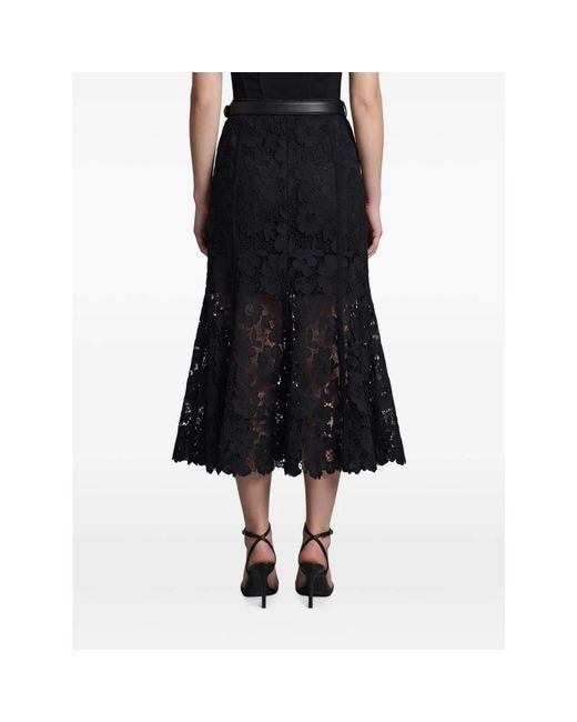 Self-Portrait Black Midi Skirts