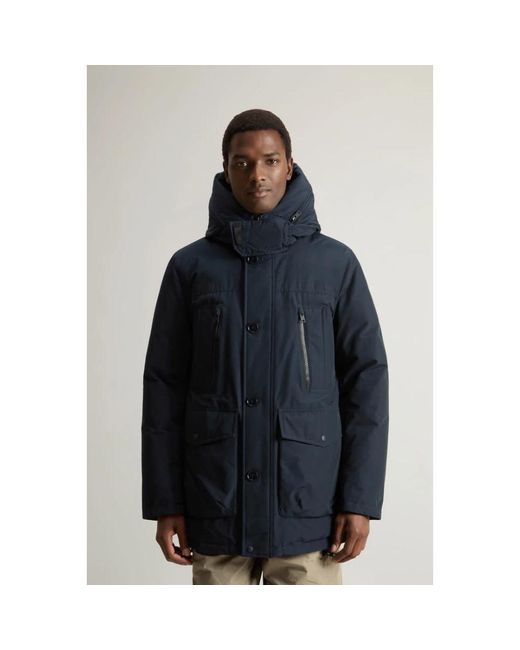 Woolrich Jassen ,Blauw ,Arctic Parka Melton in het Blue voor heren