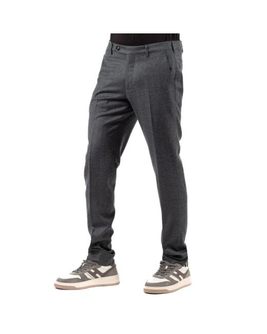 BERWICK 1707 Blue Suit Trousers for men