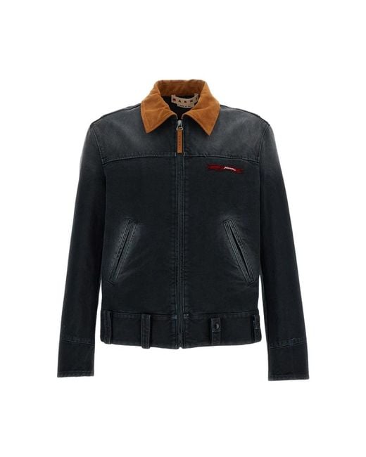 Marni Black Denim Jackets for men
