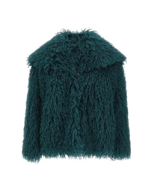 Kaos Green Faux Fur & Shearling Jackets