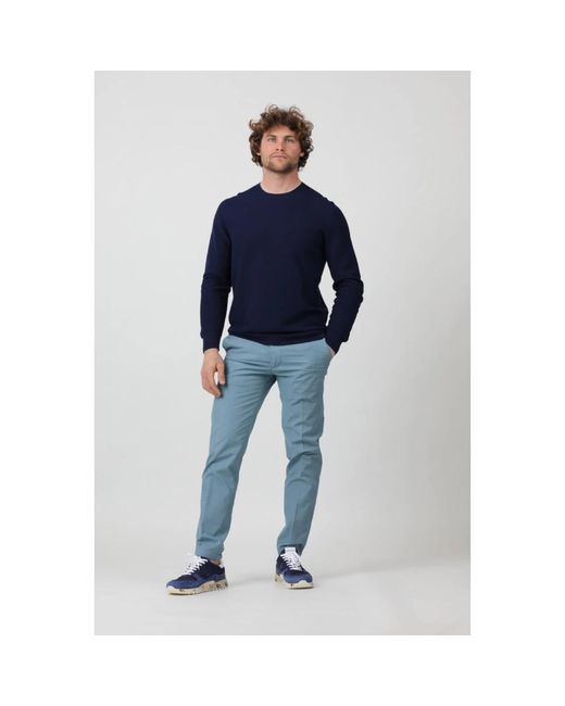 Re-hash Broeken ,Blauw ,Chino Met Omgeslagen Zoom in het Blue voor heren