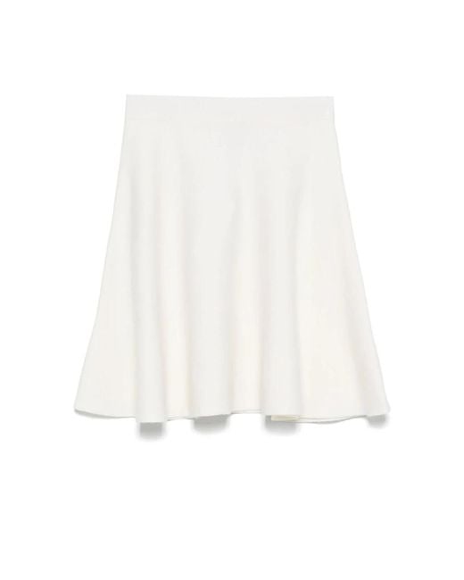 Max Mara Witte Wol A-Lijn Rok in het White