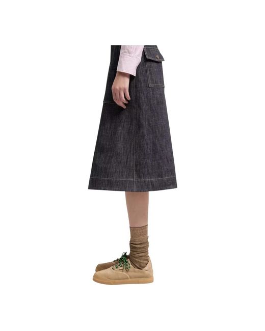 Moncler Blue Denim Skirts