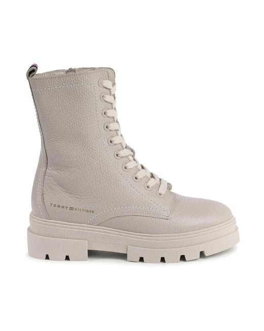 Tommy Hilfiger Lace-Up Boots in het Gray