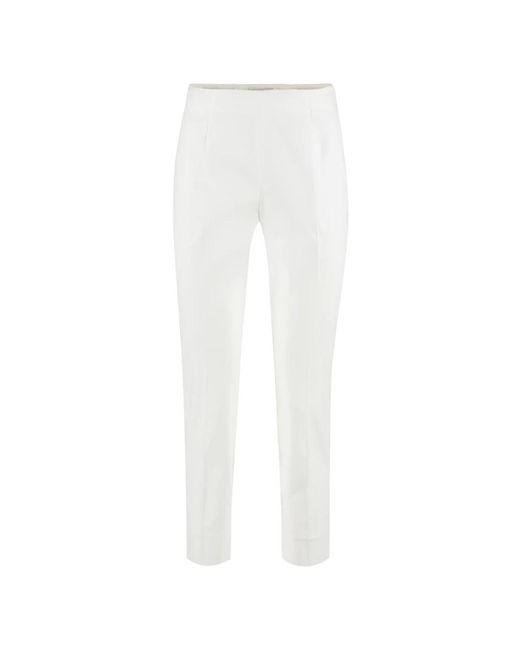 Peserico White Cropped Trousers