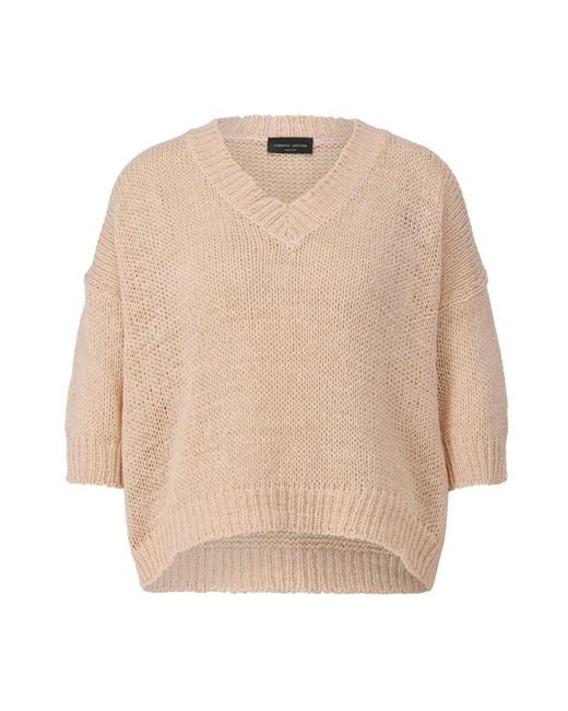 V-Neck Knitwear di Roberto Collina in Natural