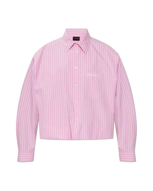 Balenciaga Oversized Shirt in het Pink