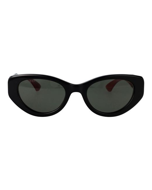 Gucci Black Cat-Eye-Sonnenbrille Mit Web-Detail