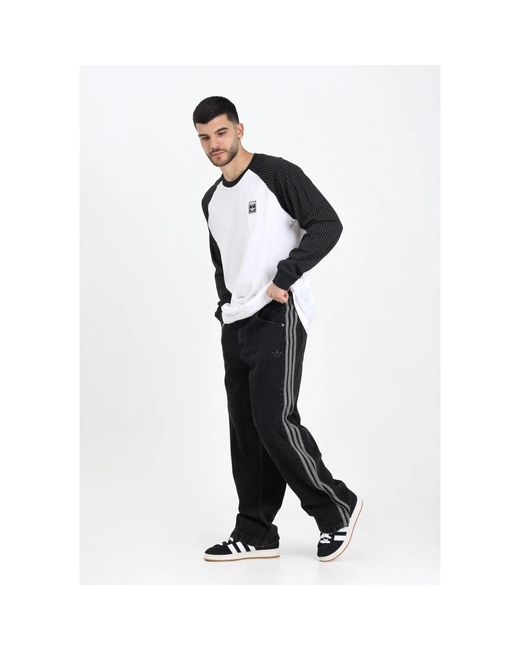 Adidas Originals Wide Jeans in het Black voor heren