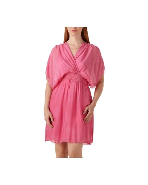 Aaiko Kleedjes ,Roze ,Chique Roze Mini Jurk Yoana Se 500 in het Pink