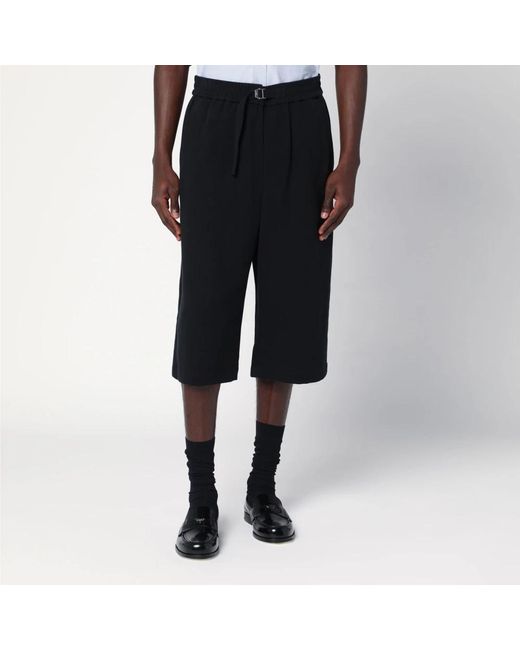 AMI Korte Broeken ,Zwart ,Katoen Zwarte Katoenen Shorts in het Black voor heren